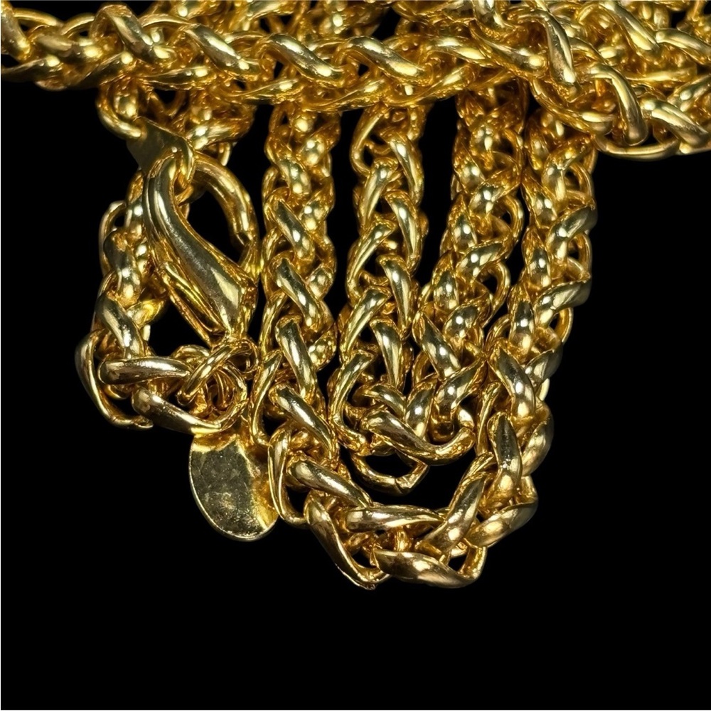 Vintage Joan Rivers Pave' Crystal Ball Necklace Foxtail Chain 30" Long Goldtone - Picture 12 of 16